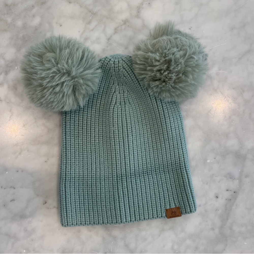 Kids' Soft Knit Beanie with Pom-Poms